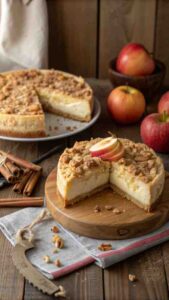 Apple Crumble Cheesecake Recipe: The Best Fall Dessert with a Buttery Crumble Topping
