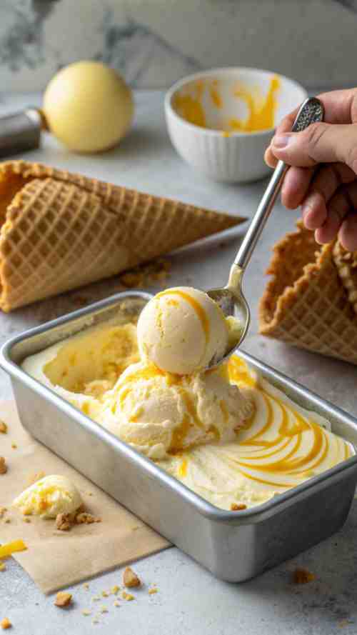 Lemon Curd Ice Cream Recipe – Creamy, Tangy & Easy Homemade Dessert Treat