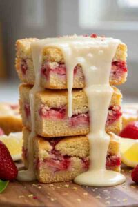 Strawberry Lemon Blondies: The Best Fresh Strawberry Dessert Recipe for Fruity, Chewy Blondie Brownies