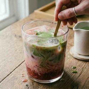 Strawberry Matcha Latte Recipe (Easy & Creamy) | Iced Strawberry Matcha Drink at Home