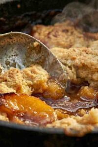 Easy Dutch Oven Peach Cobbler Recipe (Campfire or Oven) – Best Homemade Peach Dessert