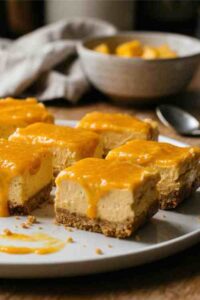 No Bake Mango Cheesecake Bars – Easy Creamy Mango Dessert Recipe (No Oven Needed)