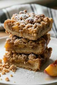 Easy Peach Crumb Bars Recipe – Buttery Homemade Peach Dessert Bars for Summer Baking