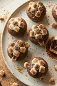 Best S’mores Cupcakes Recipe – Soft Chocolate Cupcakes with Toasted Marshmallow Topping