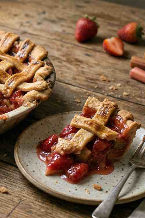 Easy Strawberry Rhubarb Pie Recipe – Best Homemade Sweet and Tart Fruit Pie Dessert