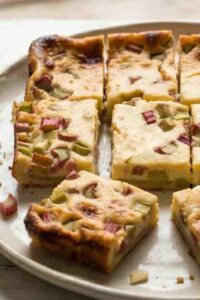 Homemade Rhubarb Custard Bars Recipe (Simple Family Dessert with Fresh Rhubarb)
