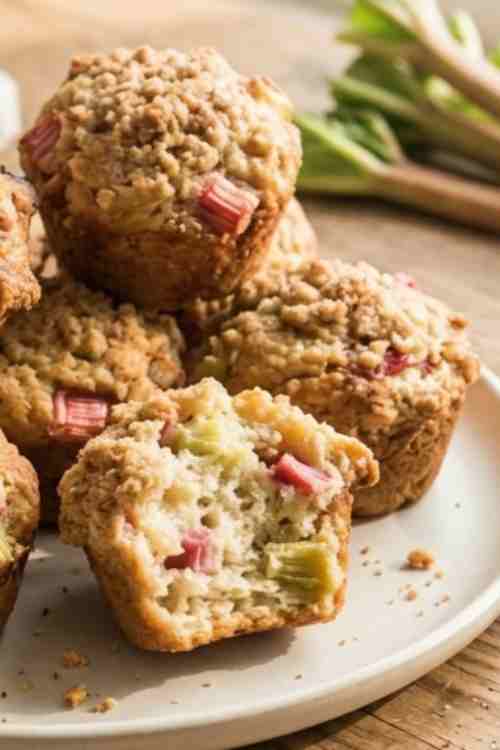 Old Fashioned Rhubarb Muffins Recipe Made From Scratch