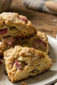 Soft and Flaky Rhubarb Scones Recipe Made From Scratch