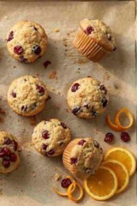 Cranberry Orange Muffins Recipe – Easy Bakery Style Muffins with Fresh Cranberries and Orange