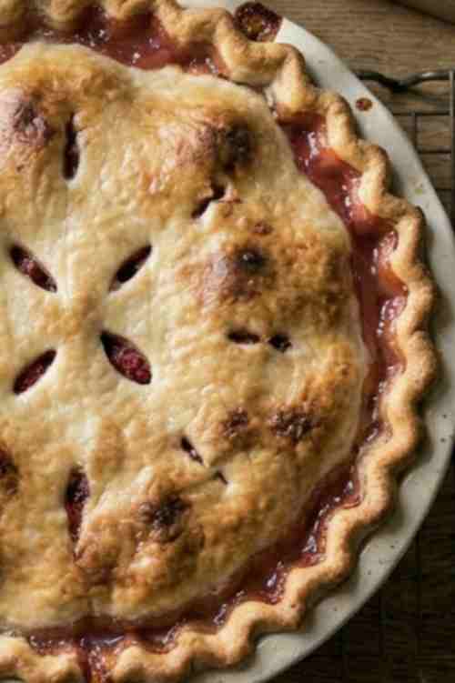 Classic Homemade Rhubarb Pie Recipe with Sweet and Tangy Filling Like Grandma Used to Make