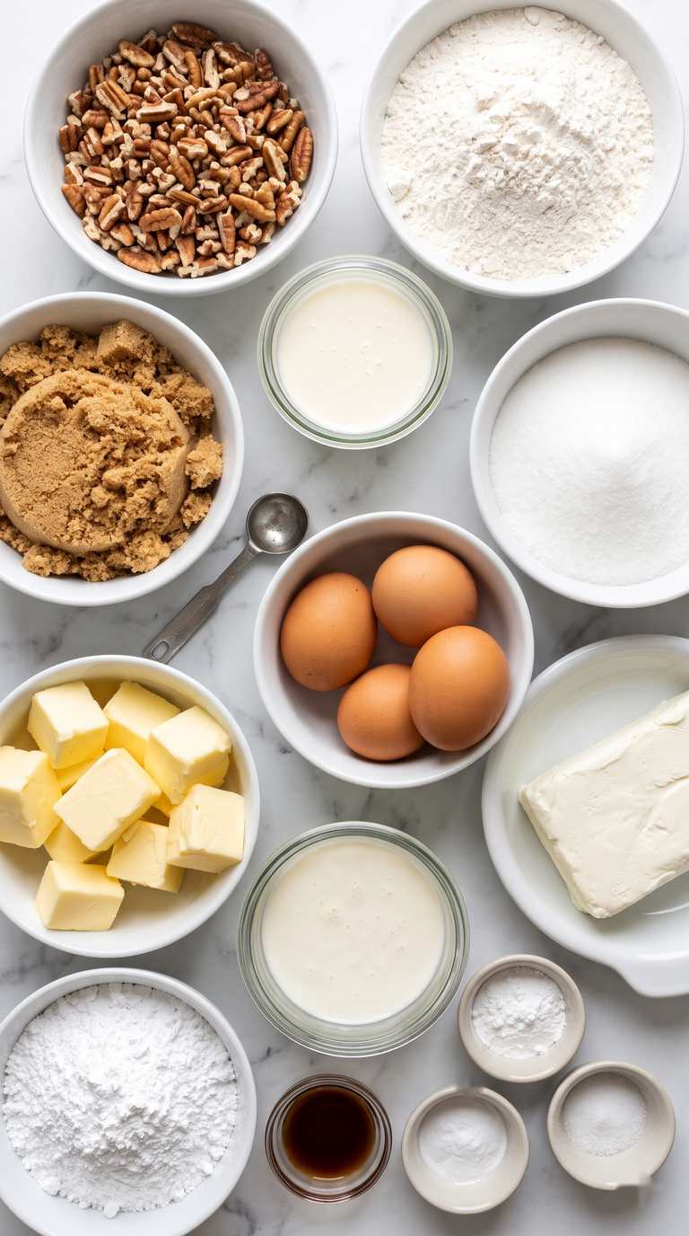 butter-pecan-cake-ingredients-shot-on-marble