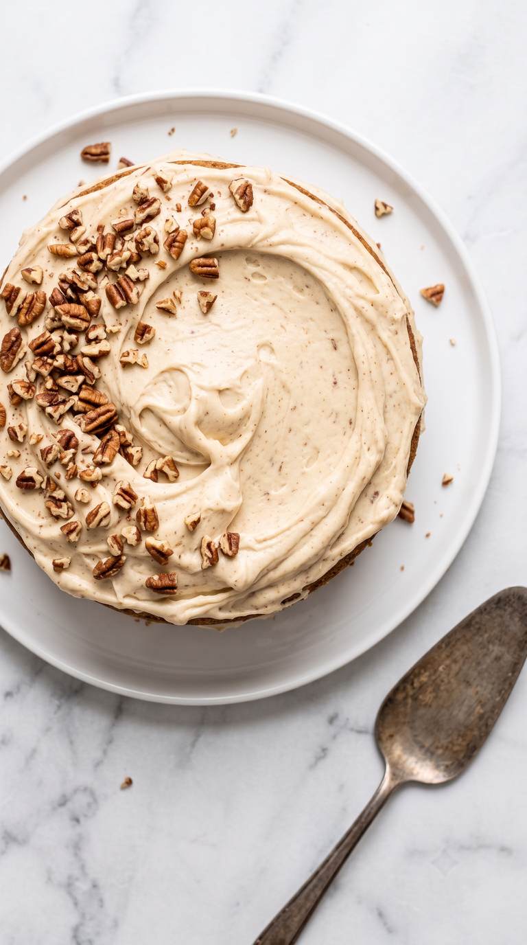 butter-pecan-cake-overhead-shot-1-whole-cake-on-marble