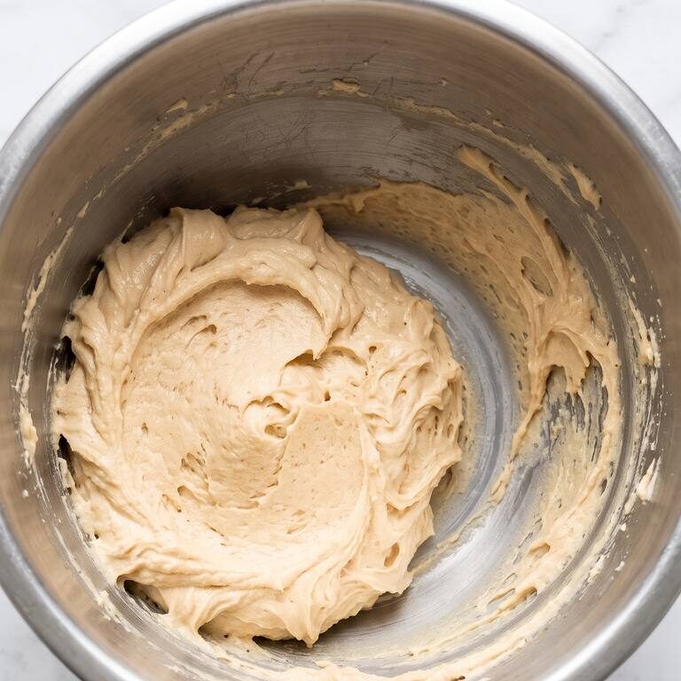 butter-pecan-cake-process-step-5-creamed-butter-sugar