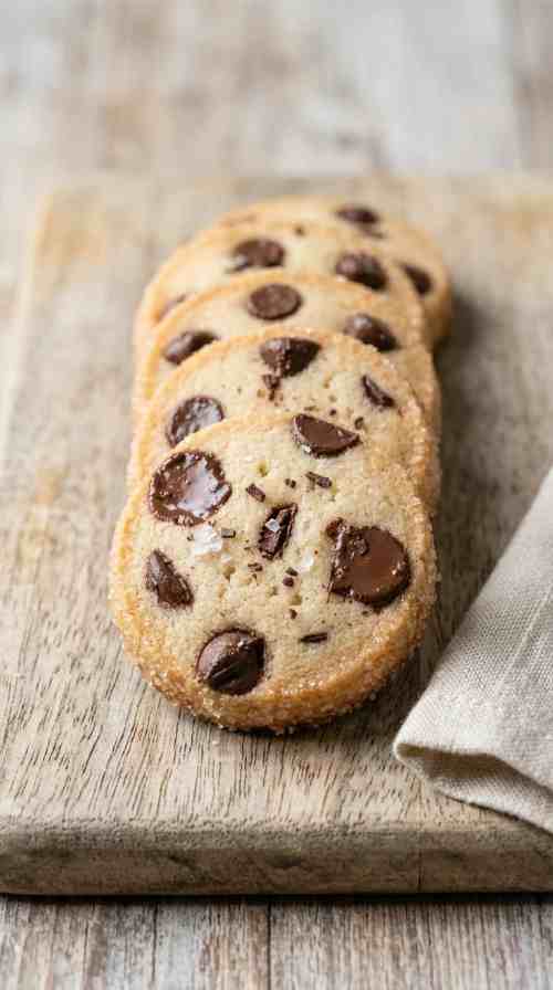 chocolate-chip-shortbread-cookies-lined-baking-sheet
