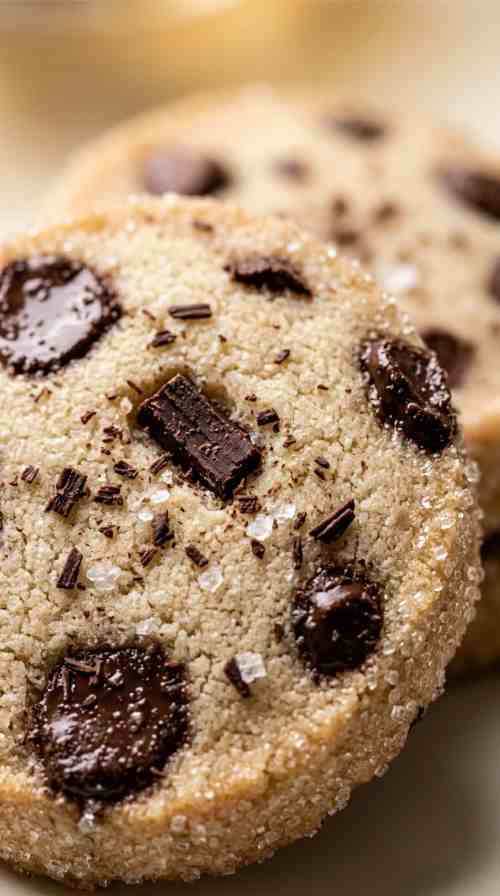 chocolate-chip-shortbread-cookies-sliced-dough-baking-sheet