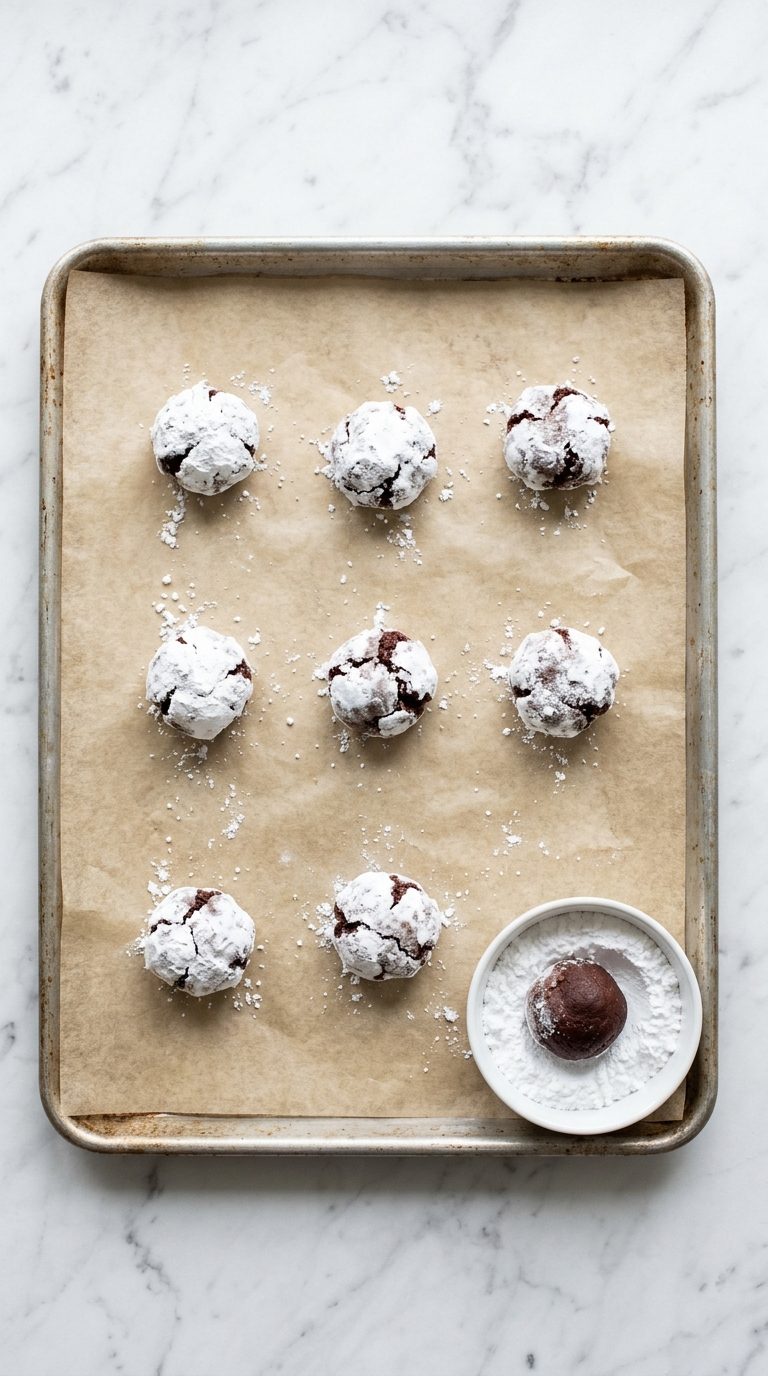 chocolate-crinkle-cookies-process-step-7-coat-powdered-sugar