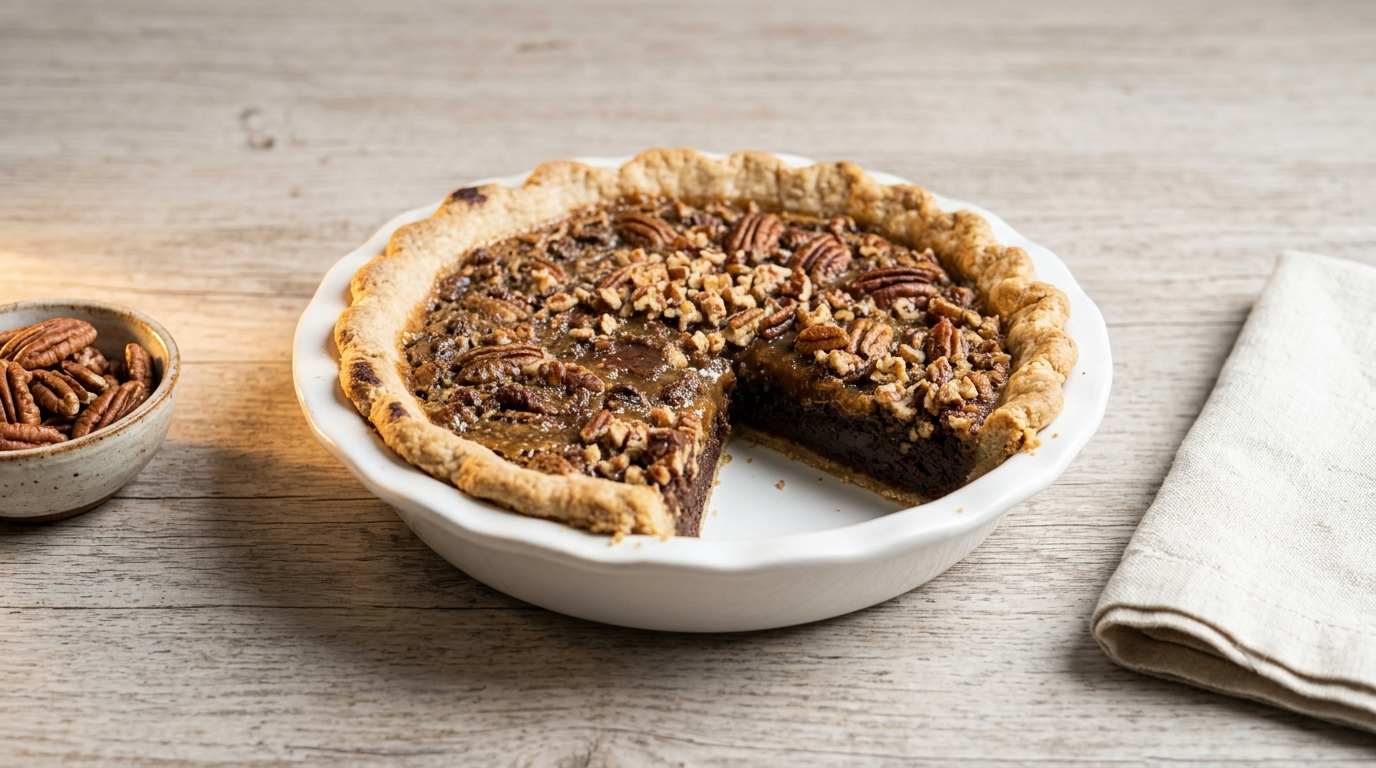chocolate-pecan-pie-landscape-hero-sliced-on-wood