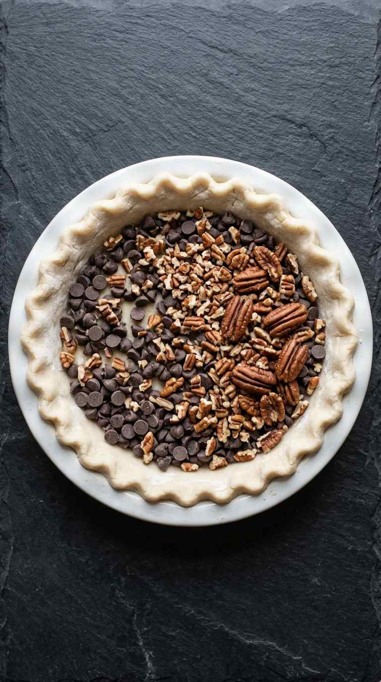 chocolate-pecan-pie-process-step-2-chocolate-and-pecans