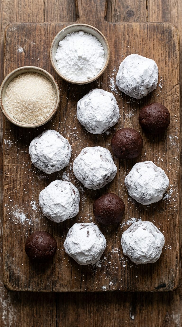 chocolate-peppermint-crinkle-cookies-process-step-5-dough-balls-rolled-in-sugar