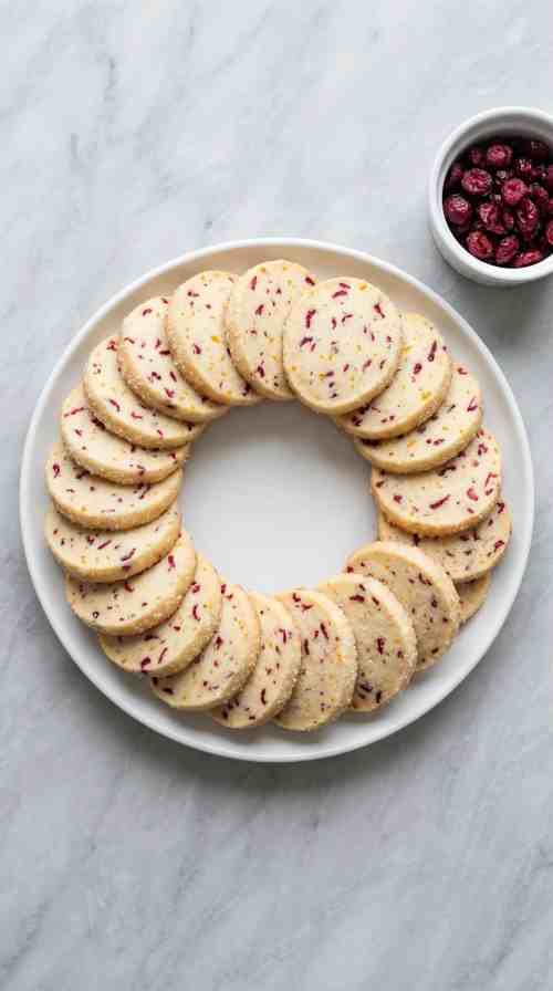cranberry-orange-shortbread-cookies-overhead-plate