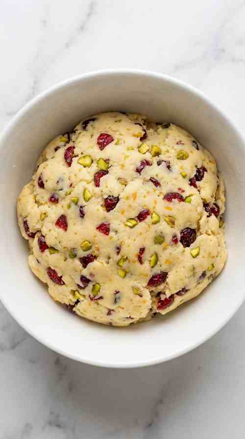 cranberry-pistachio-shortbread-cookies-dough
