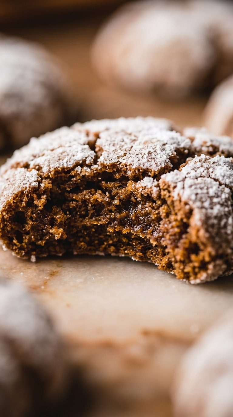 gingerbread-crinkle-cookies-macro-close-up-cross-section-bite