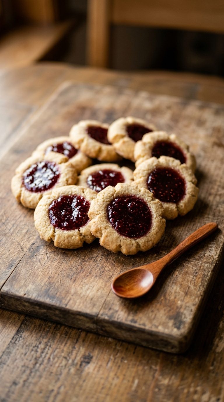 jam-thumbprint-cookies-hero-shot-2-wood-board