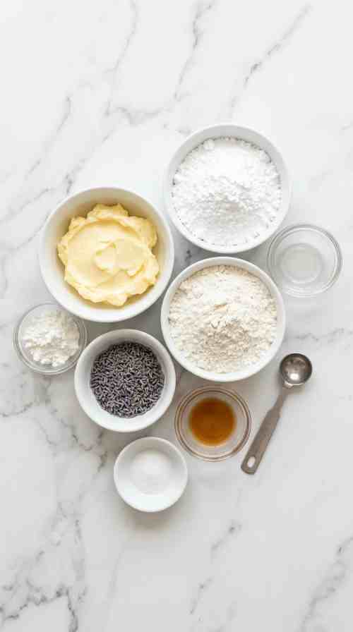 lavender-shortbread-cookies-ingredients-shot-all-ingredients-on-marble