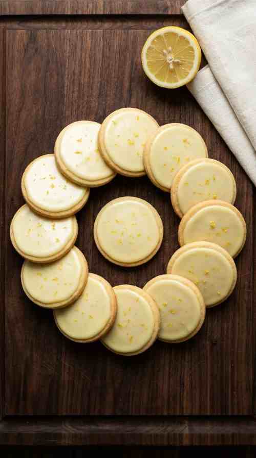 lemon-shortbread-cookies-overhead-wreath
