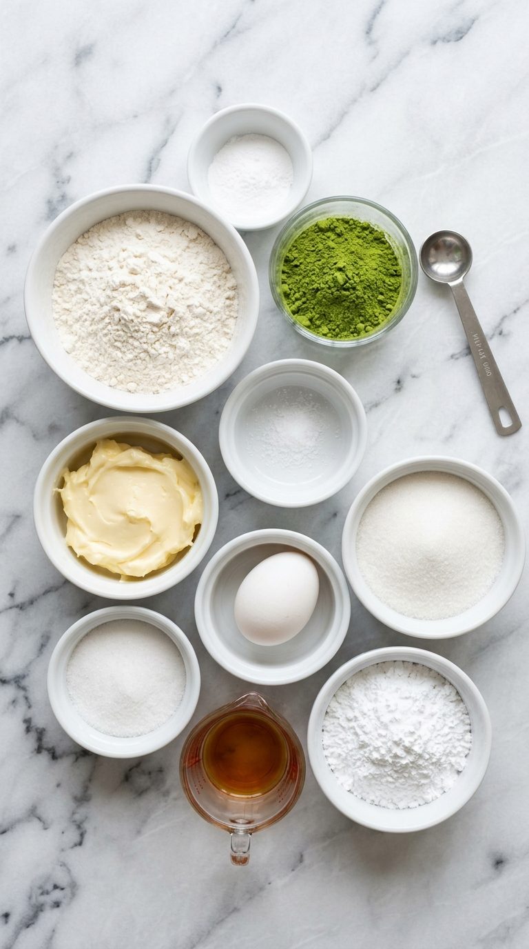 matcha-crinkle-cookies-ingredients