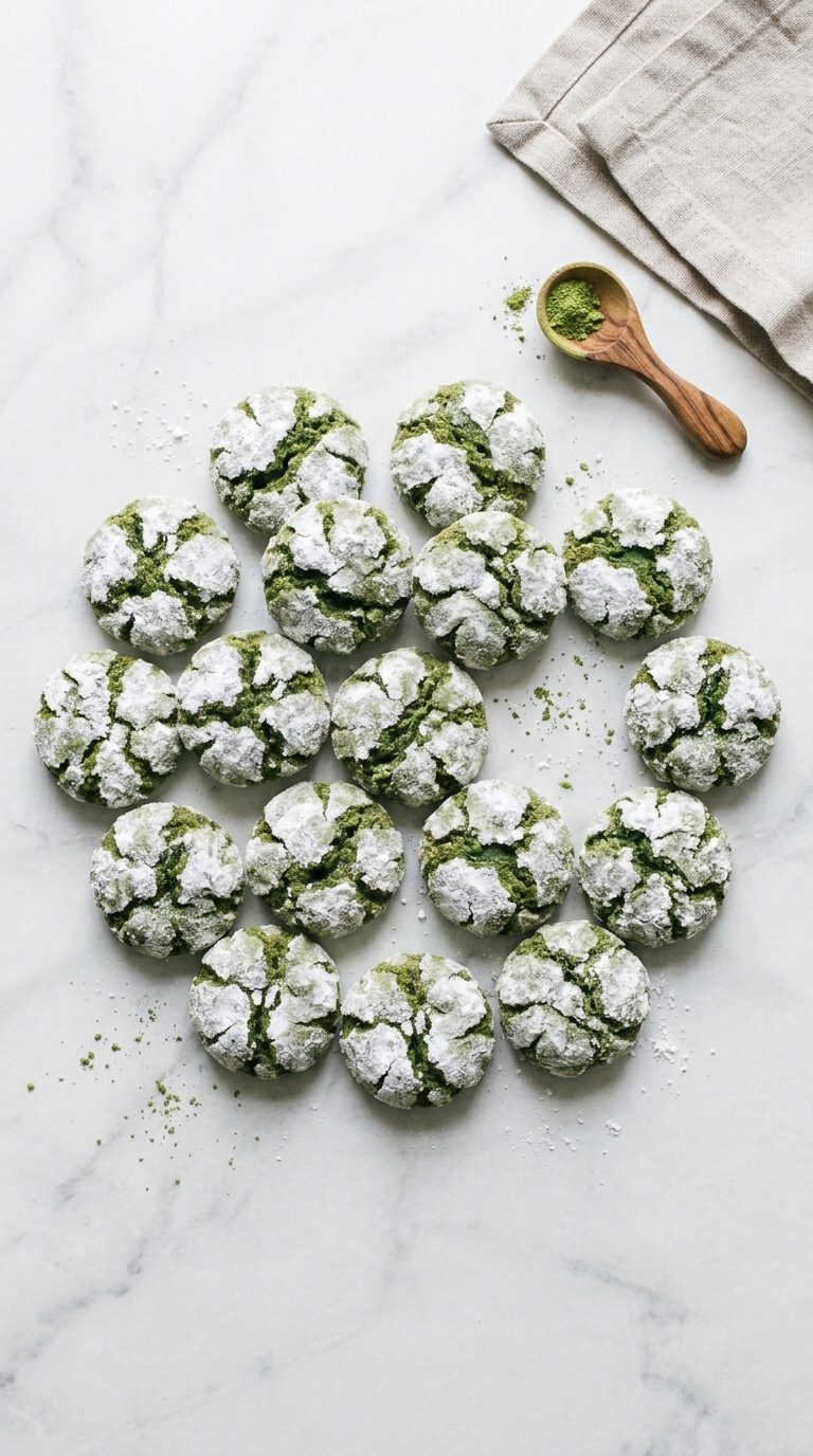 matcha-crinkle-cookies-overhead-shot-1