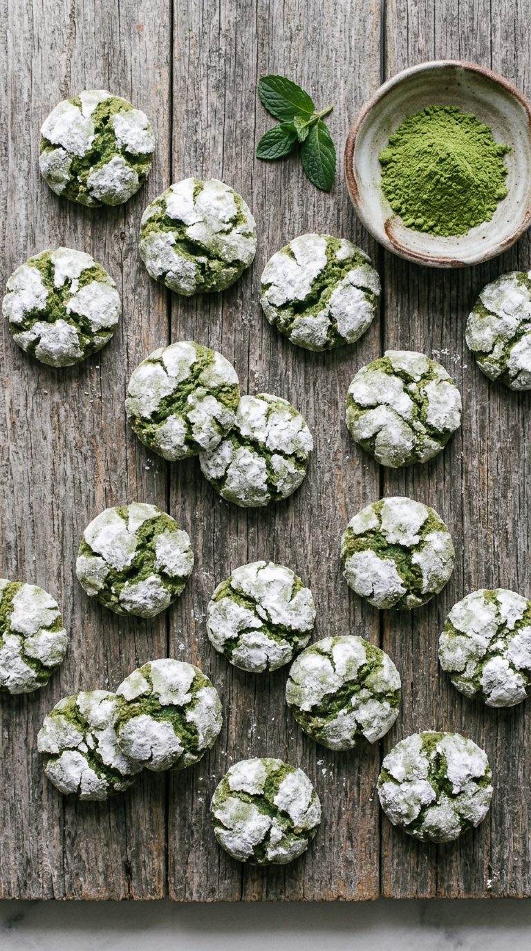 matcha-crinkle-cookies-overhead-shot-2