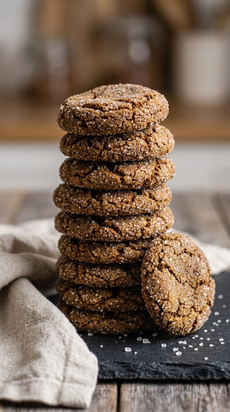 molasses-crinkle-cookies-hero-shot-1-stack-on-dark-slate