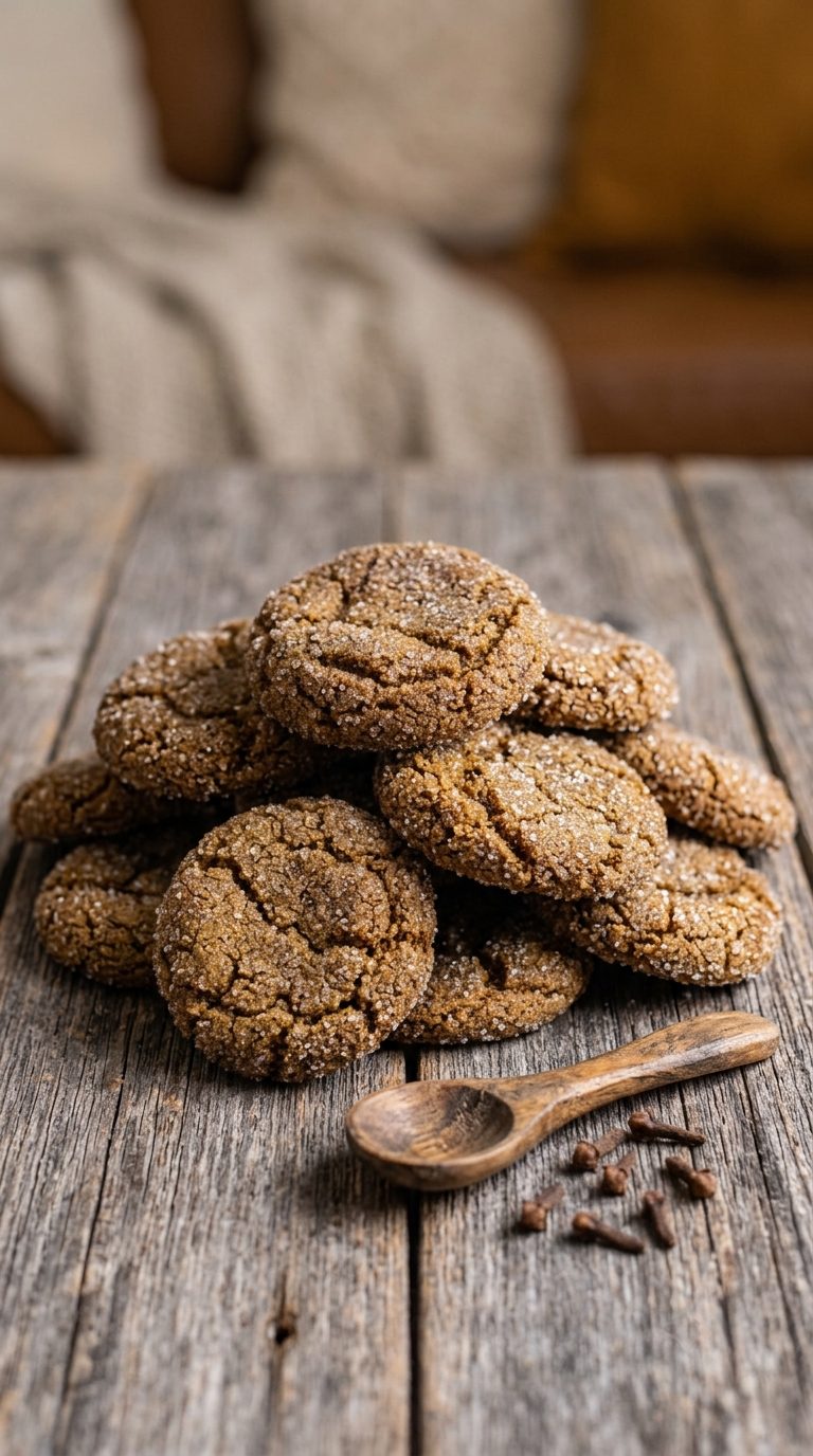 molasses-crinkle-cookies-hero-shot-2-pile-on-wood-board