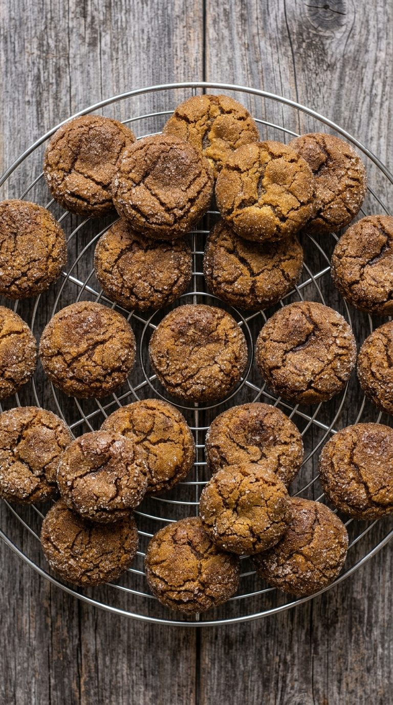 molasses-crinkle-cookies-process-step-7-cookies-on-cooling-rack