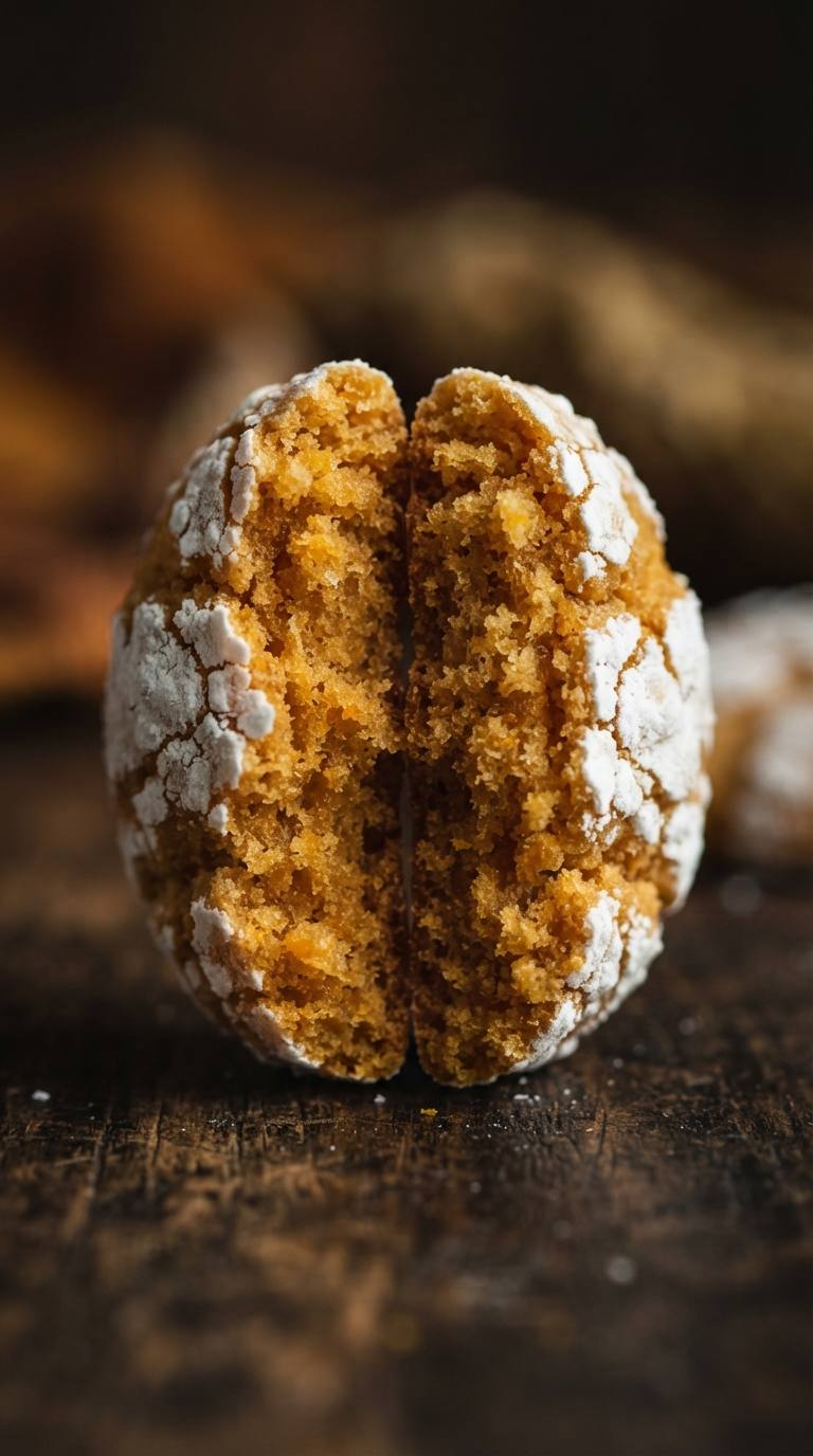 orange-crinkle-cookies-macro-closeup-crumb-crack