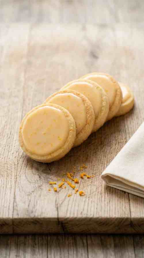 orange-shortbread-cookie-hero-shot-2-row-of-glazed-cookies-on-light-wood-board