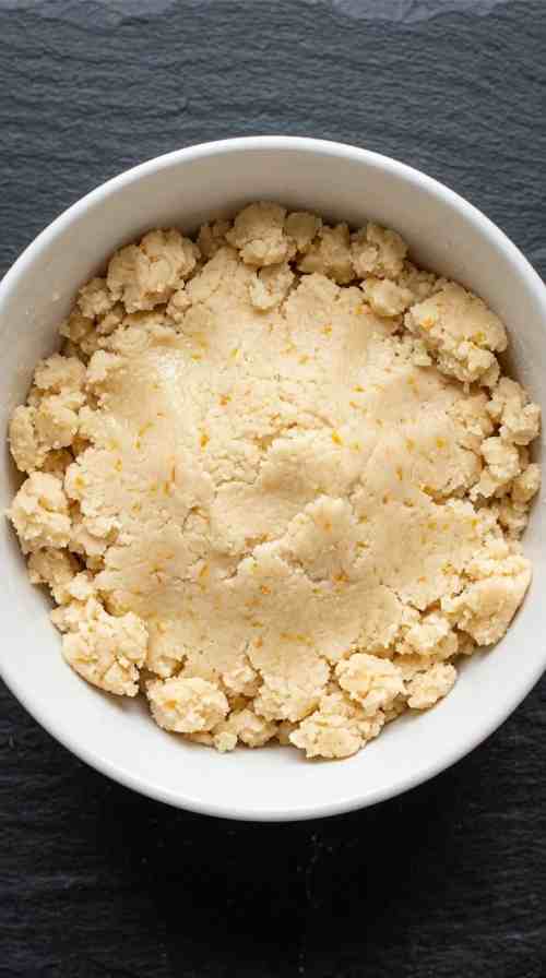 orange-shortbread-cookie-process-step-3-shortbread-dough-coming-together-after-adding-flour
