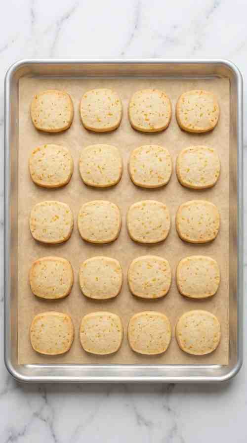 orange-shortbread-cookie-process-step-7-baked-unglazed-cookies-on-baking-sheet