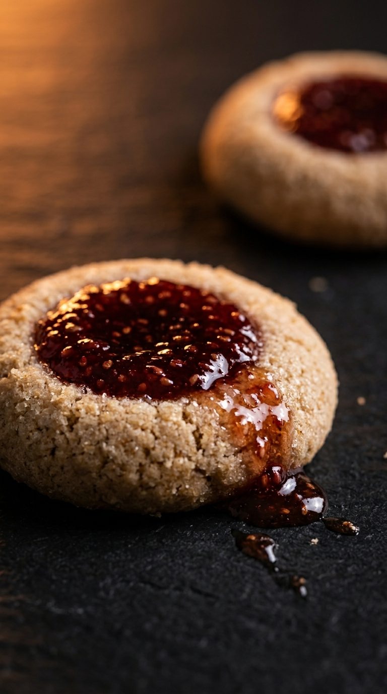 peanut-butter-thumbprint-cookies-macro-closeup