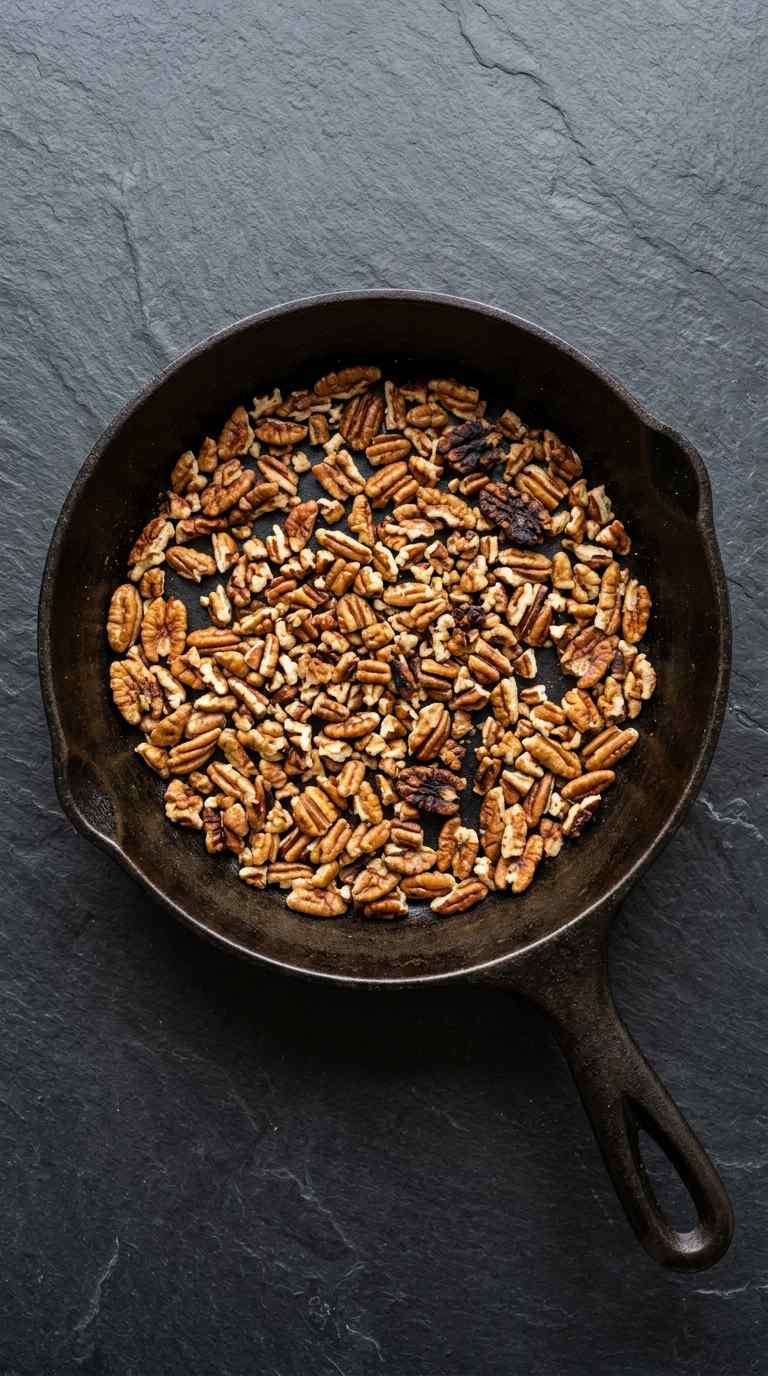 pecan-pie-balls-process-step-1-toasting-pecans