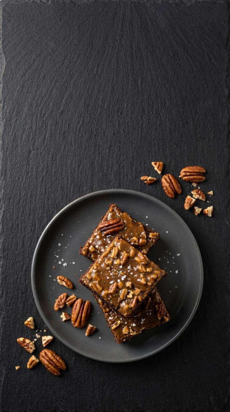 pecan-pie-brownies-overhead-shot-2-plated-slate