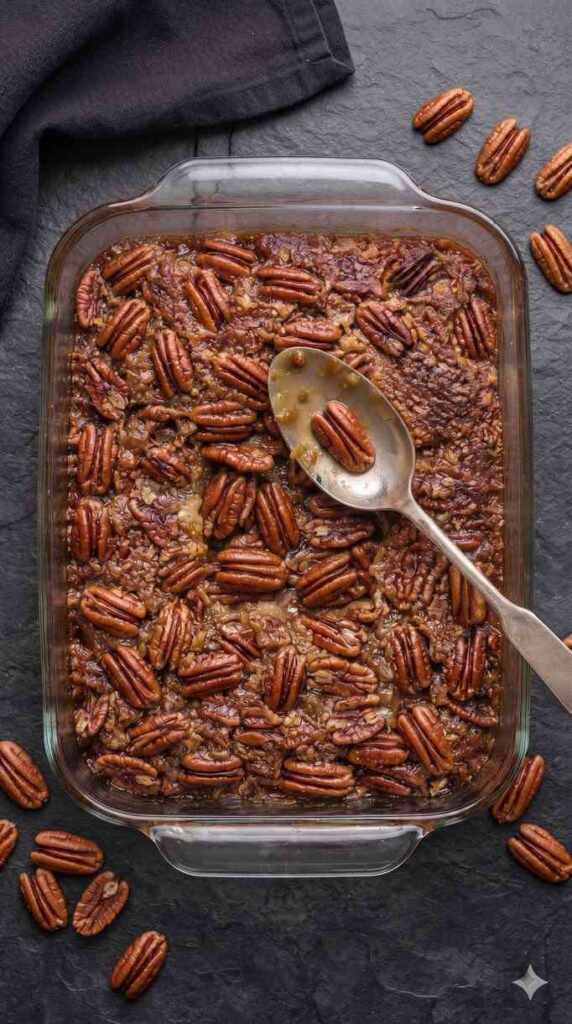 pecan-pie-cobbler-overhead-shot-2-close-with-spoon