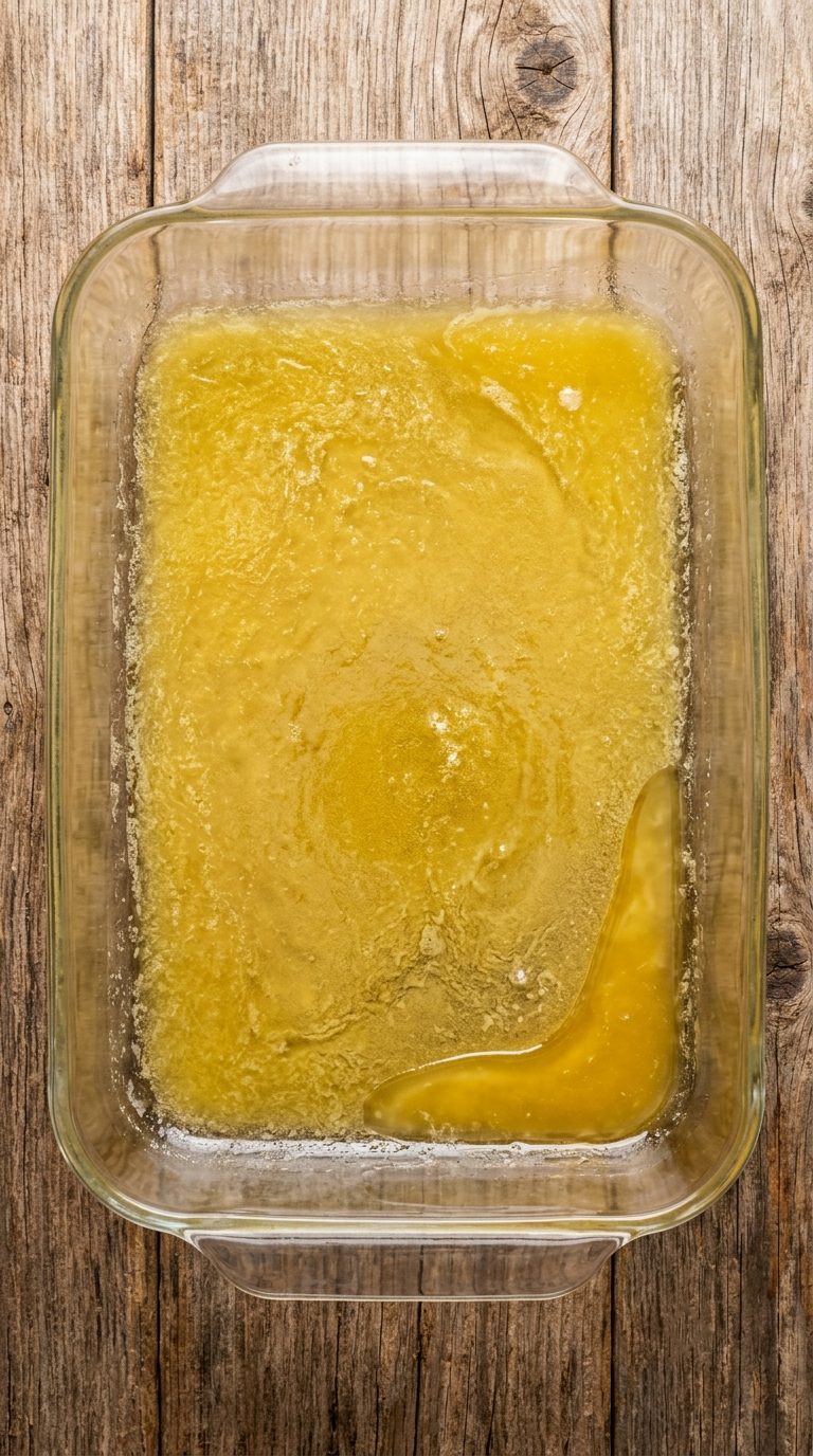 pecan-pie-cobbler-process-step-1-melted-butter