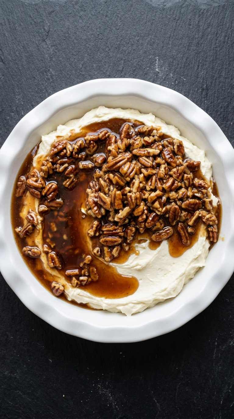 pecan-pie-dip-process-step-5-topping-poured