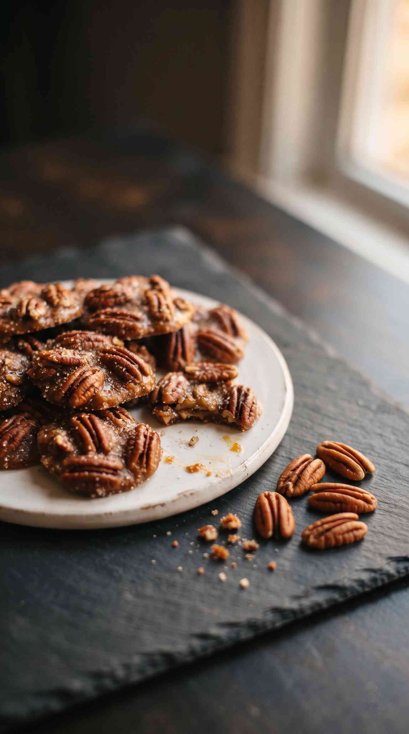 pecan-pralines-hero-shot-3-platter-on-slate
