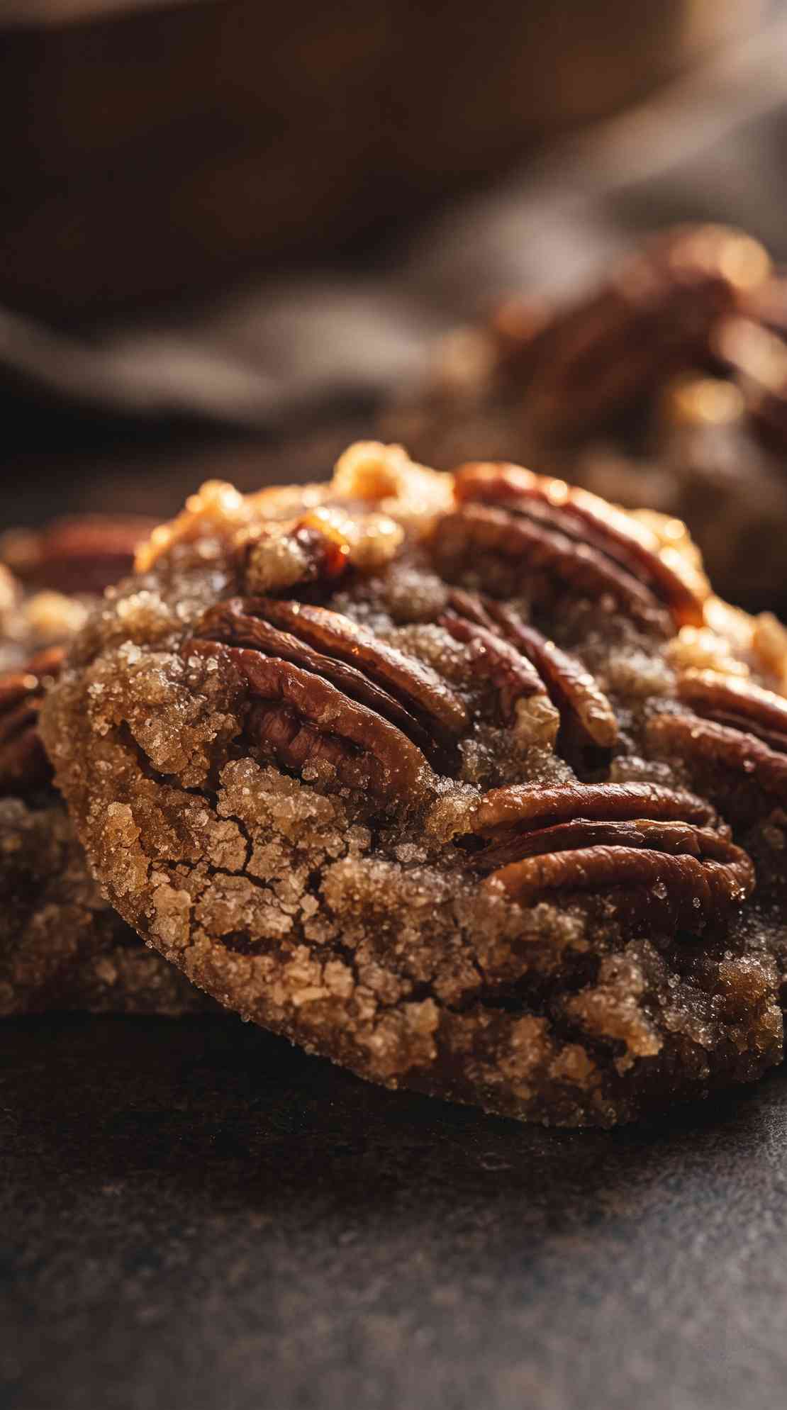 pecan-pralines-macro-crystallized-surface