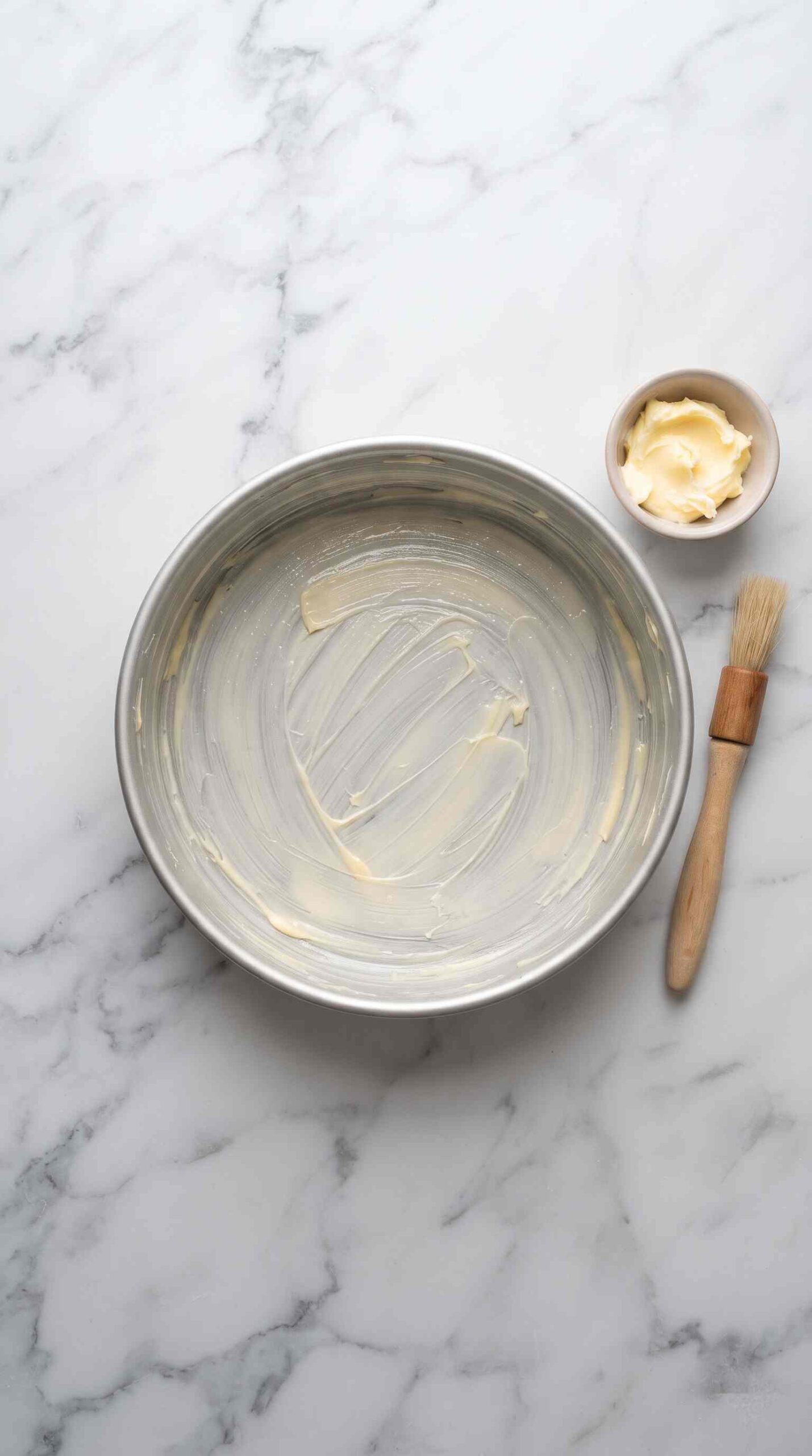 pecan-upside-down-cake-process-step-1-buttering-pan