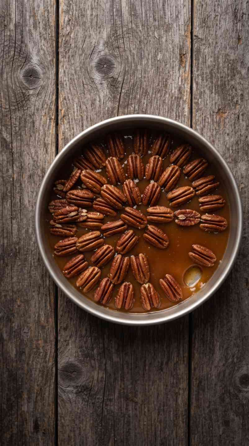 pecan-upside-down-cake-process-step-3-arranging-pecans