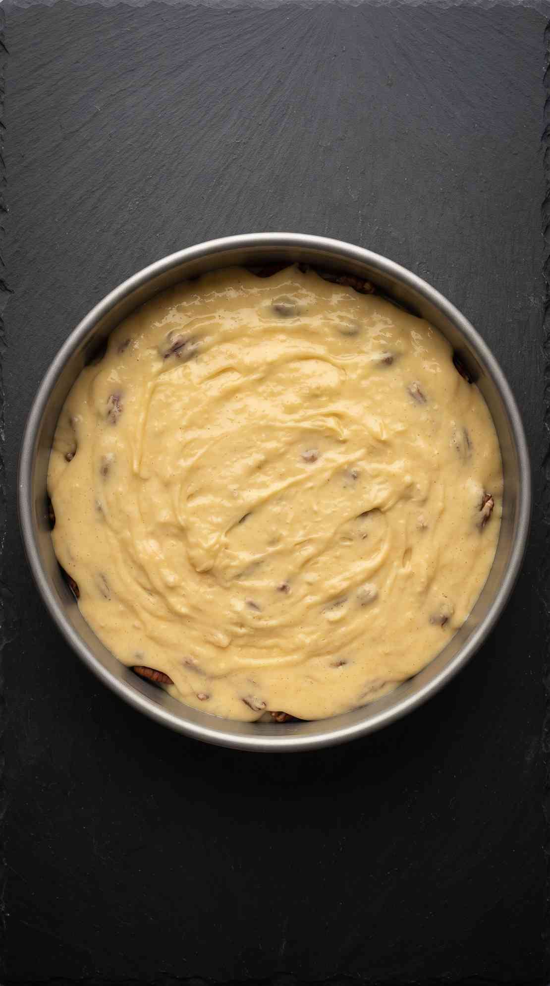 pecan-upside-down-cake-process-step-5-pour-and-bake